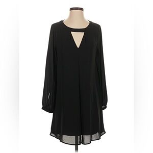 Express Black Keyhole Shift Dress- Flowy